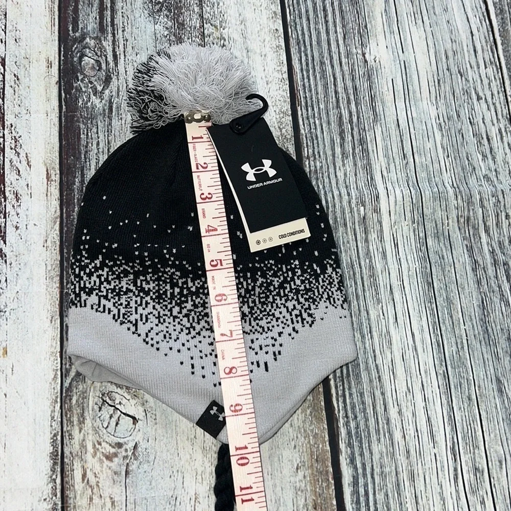 Girl’s Black/Grey Under Armor Bennie With Rope Tie and Tassels